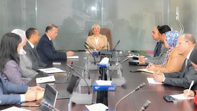  وزيرة البيئة تناقش مع المدير الإقليمي لمنظمة اليونيدو في مصر التعاون الحالي والمستقبلي في الربط بين الصناعة والبيئة  