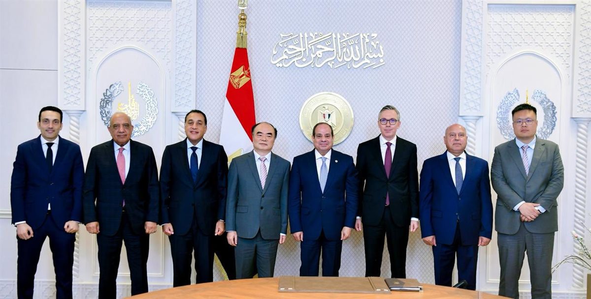 لقاء السيسي مع وفد سكاتك النرويجية وصنجرو الصينية