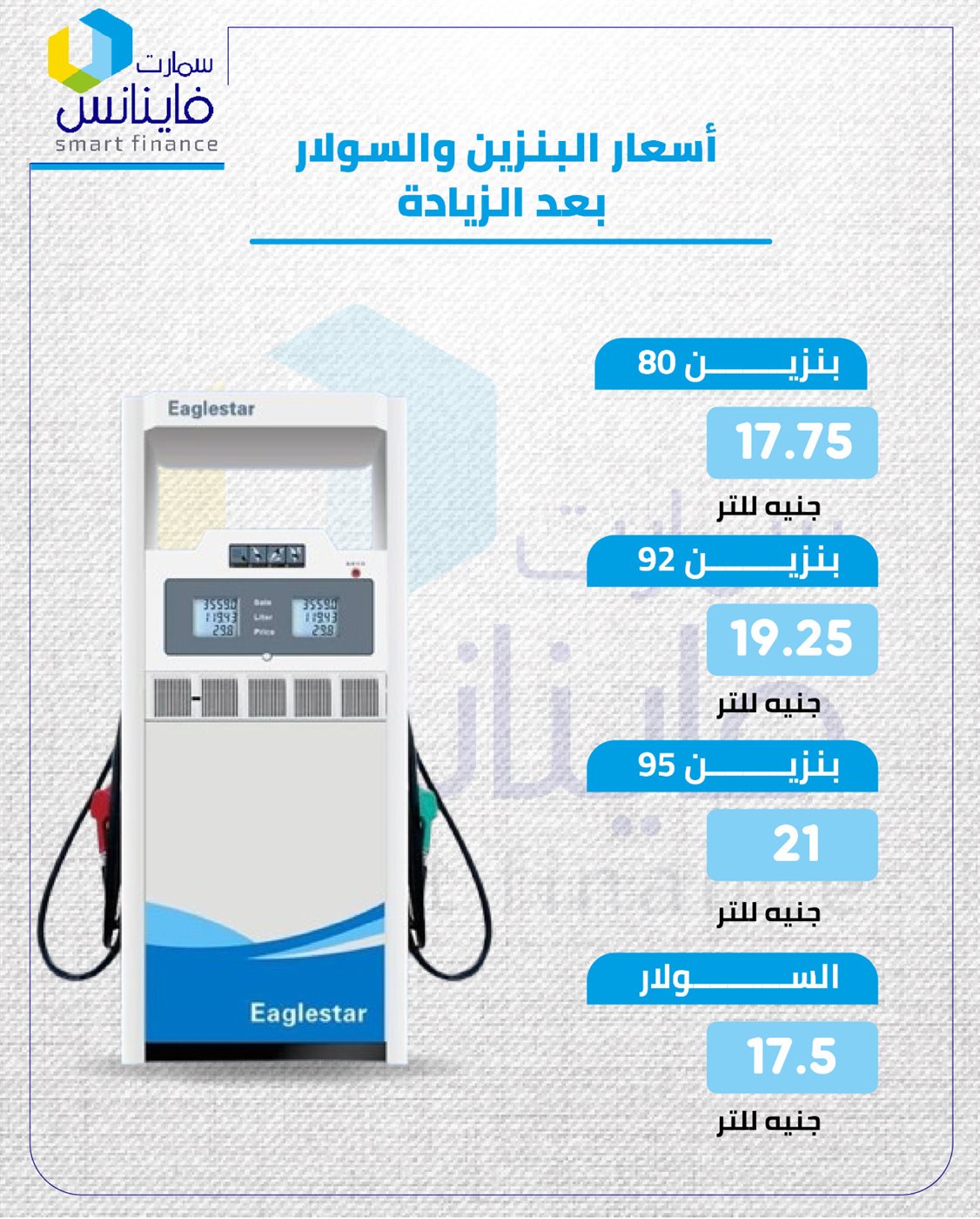 أسعار البنزين والسولار بعد الزيادة