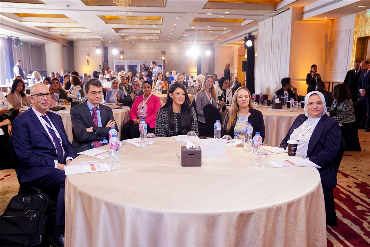  الدكتورة رانيا المشاط، وزيرة التخطيط خلال مشاركتها 