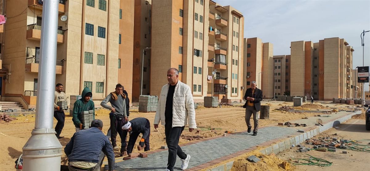 أعمال تطوير الطرق بمدينة بدر