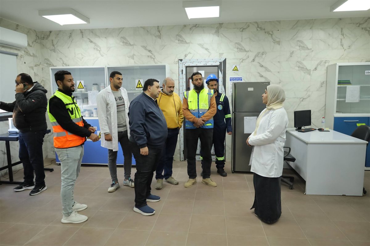 المهندس أحمد عبد المنعم التراس رئيس شركة مياه البحيرة، بزيارة تفقدية