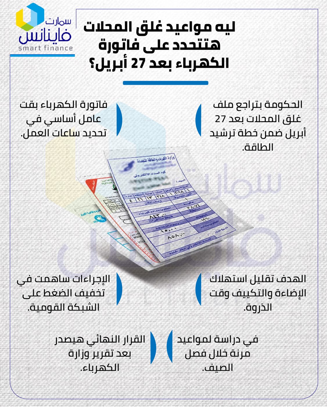 ليه مواعيد غلق المحلات هتتحدد على فاتورة الكهرباء بعد 27 أبريل؟