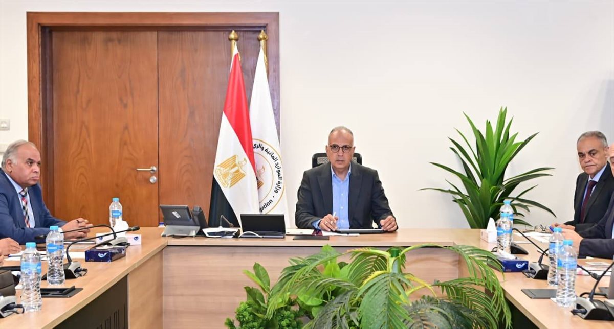 وزير الري أثناء الاجتماع