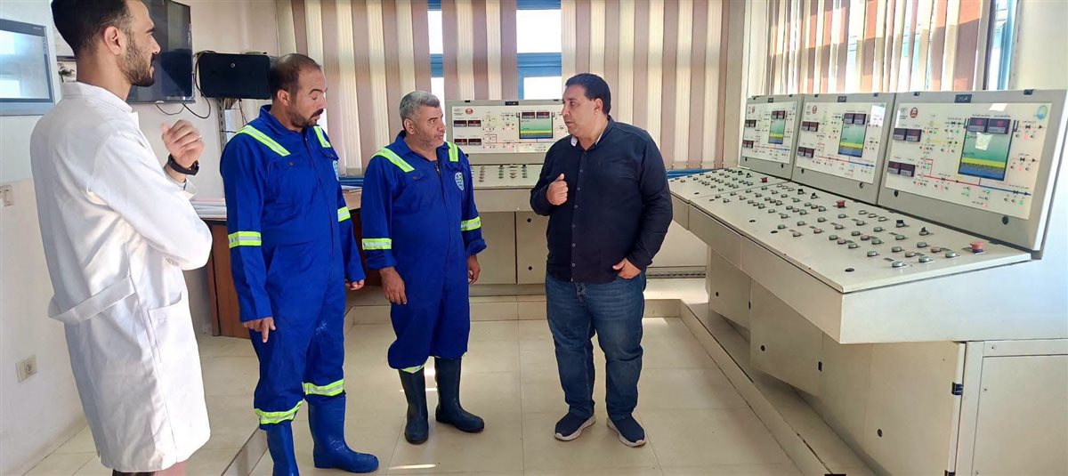 رئيس مياه البحيرة يفاجئ محطة كوم القناطر بأبو حمص