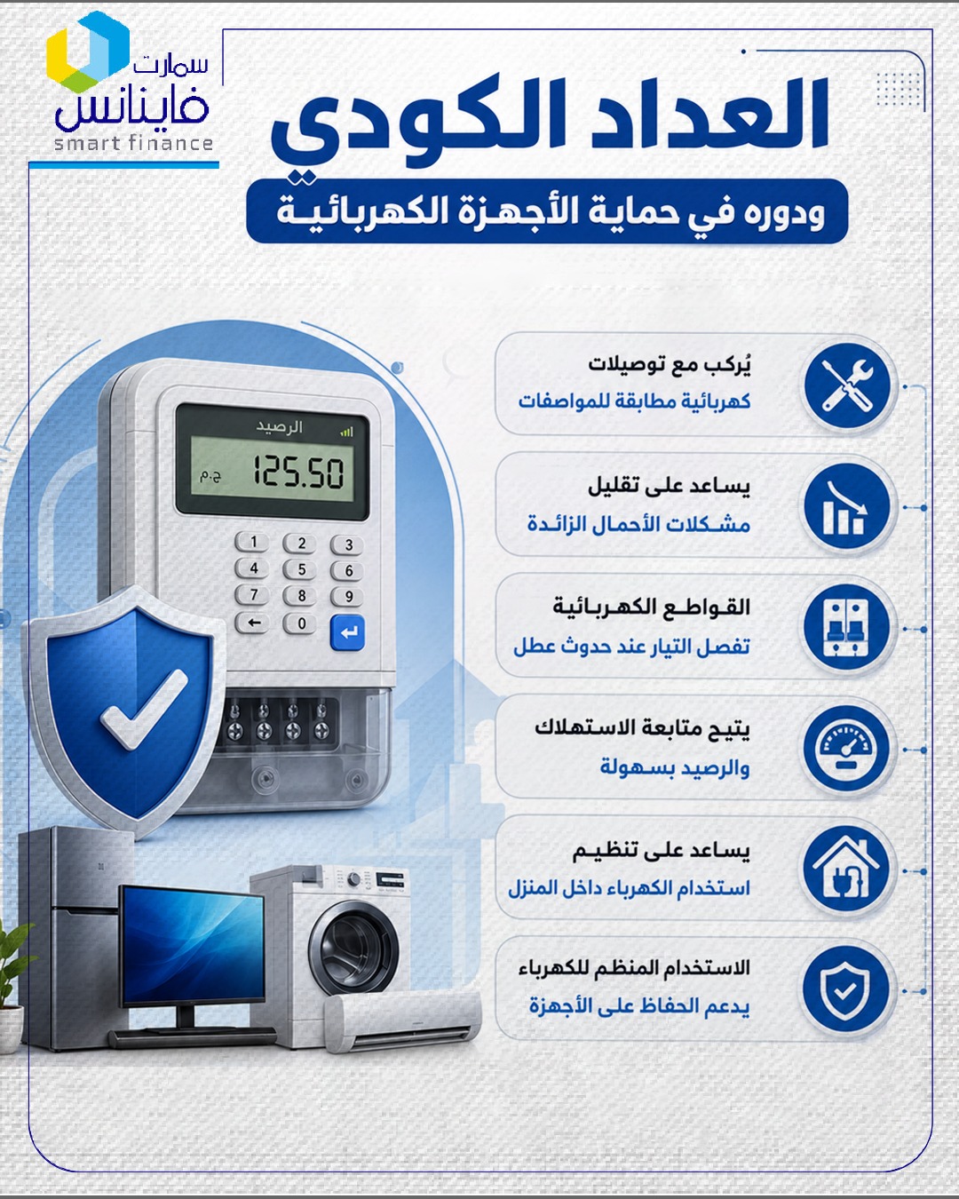 العداد الكودي ودوره في حماية الأجهزة الكهربائية