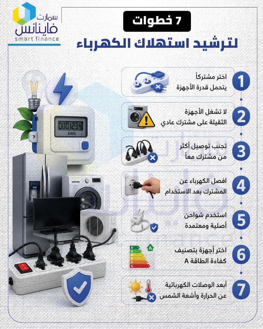 7 خطوات لترشيد استهلاك الكهرباء