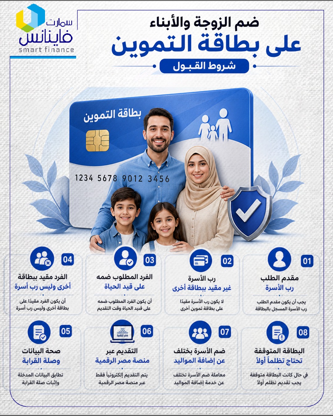ضم الزوجة والأبناء على بطاقة التموين.. شروط القبول