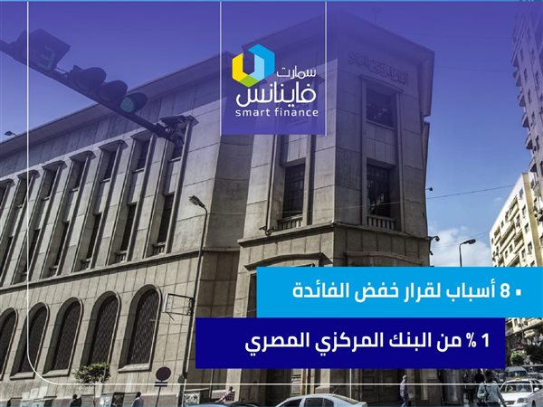 8 أسباب لقرار خفض الفائدة 1% من البنك المركزي المصري | إنفوجراف