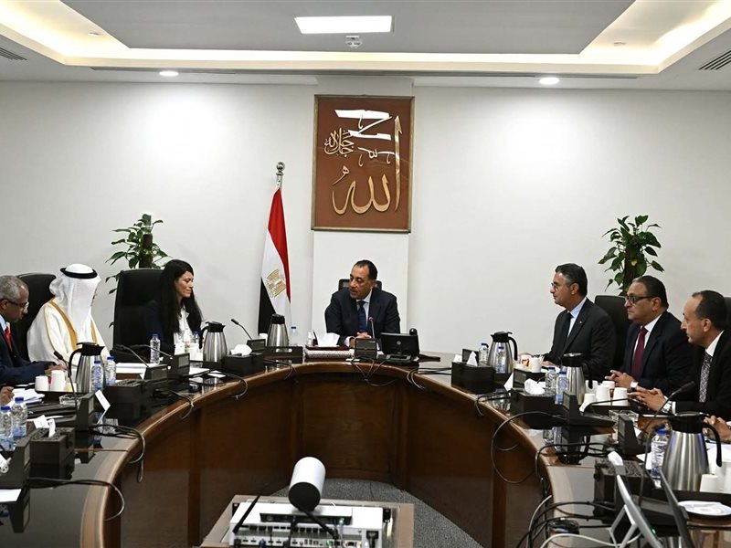 مدبولى يستقبل الرئيس