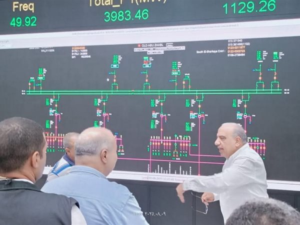 وزير الكهرباء يتابع استقرار الشبكة وجودة التغذية ويراجع زيادة الطلب على الطاقة