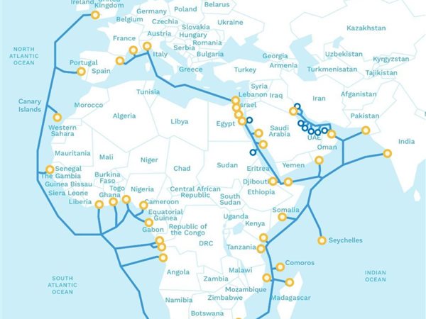 الشركة المصرية للاتصالات تعلن اكتمال مشروع الكابل البحري 2Africa