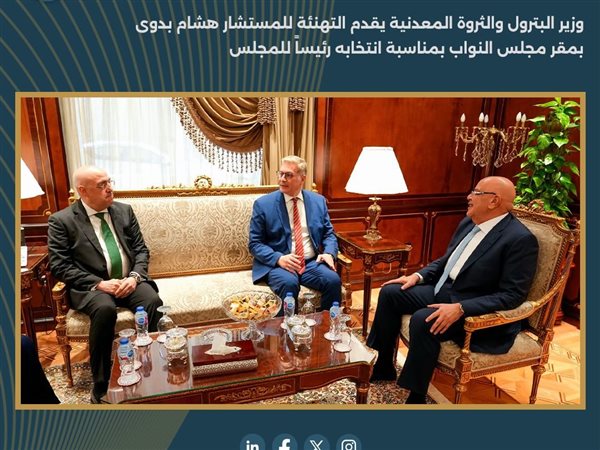 مجلس النواب ووزارة البترول يناقشان التشريعات المحفزة للاستثمار في الطاقة