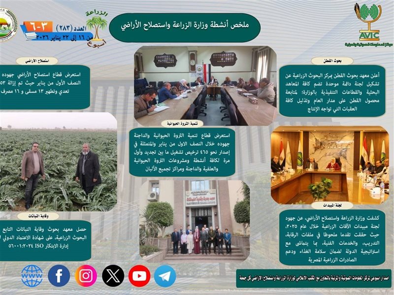 انشطة وزارة  الزراعة