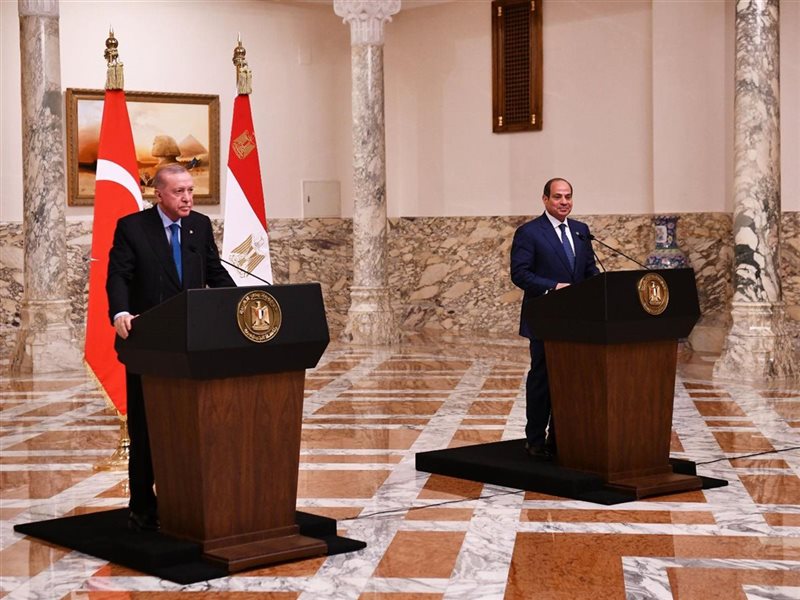 الرئيس عبد الفتاح السيسي ونظيره  الرئيس التركي