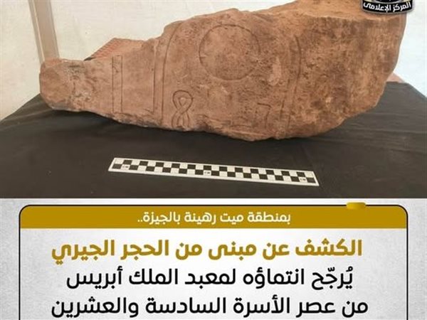 كشف أثري جديد بالجيزة يعزز تنافسية المنتج السياحي المصري عالمياً