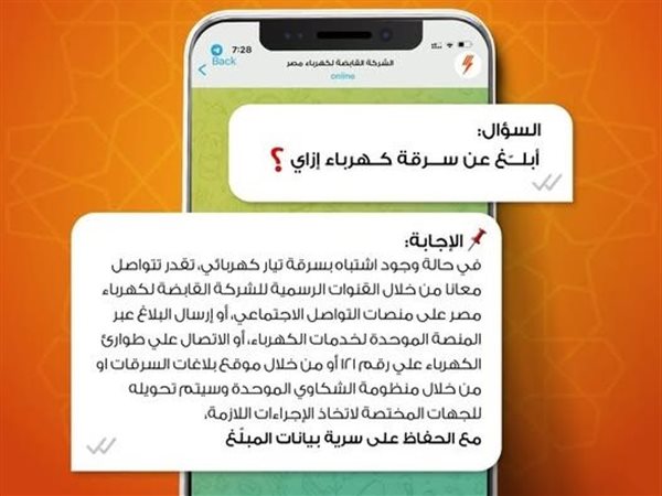 الشركة القابضة لكهرباء مصر توضح طرق الإبلاغ عن سرقة الكهرباء