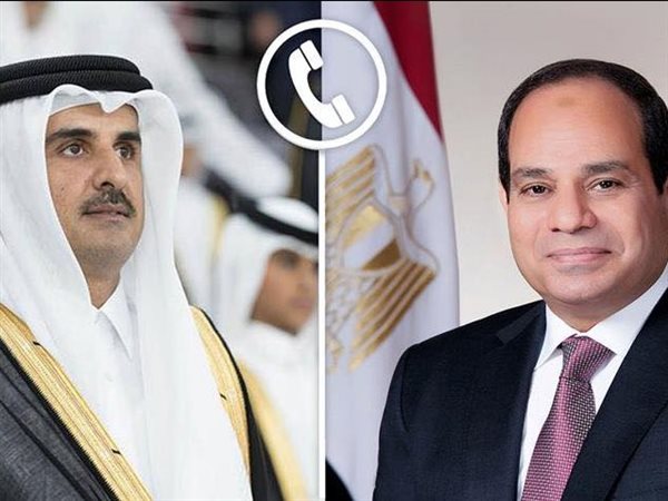 الرئيس السيسي يبحث مع أمير قطر سبل وقف الحرب وخفض التصعيد بالمنطقة