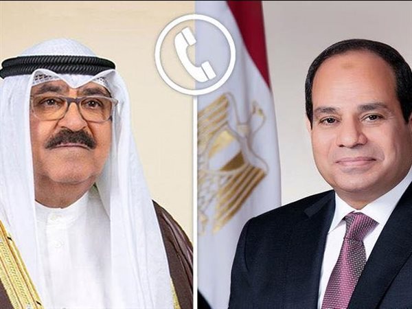 السيسي لـ أمير الكويت: أمن الخليج