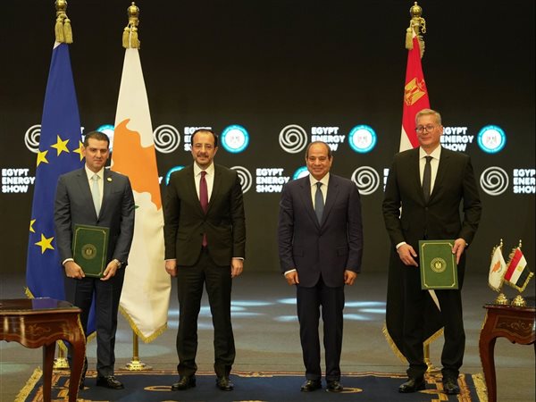 السيسي ونظيره القبرصي يشهدان توقيع اتفاق للتعاون في الغاز لتعزيز الشراكة وأمن الطاقة