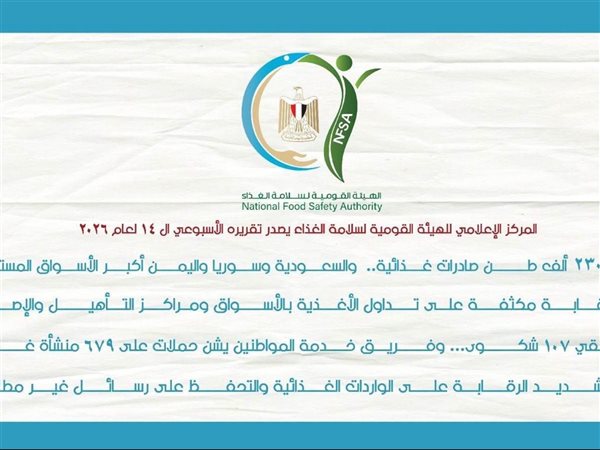 سلامة الغذا: 230 ألف طن صادرات غذائية.. والسعودية وسوريا واليمن أكبر الأسواق المستقبلة