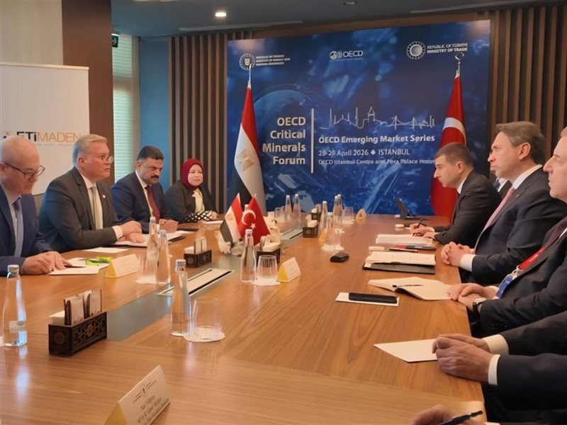 وزير البترول مع وزير الطاقة التركي