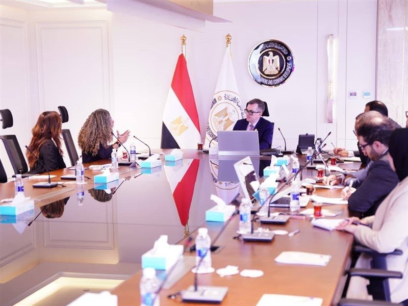  الدكتور أحمد رستم، وزير التخطيط خلال لقاء اليوم