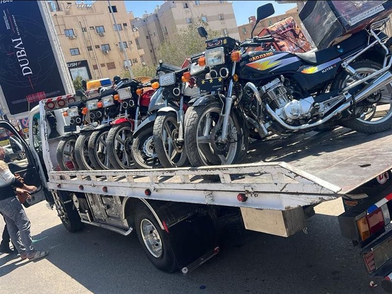 مصادرة تروسيكل مستخدم في أعمال الفرز