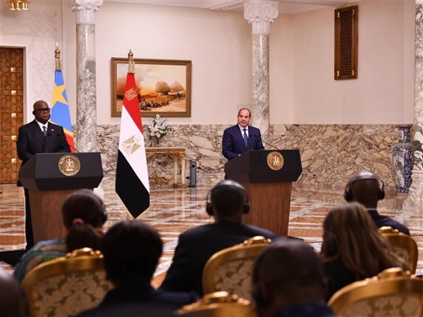 الرئيس السيسي: ندعم وحدة الكونغو الديمقراطية ونرفض الإجراءات الأحادية في حوض النيل