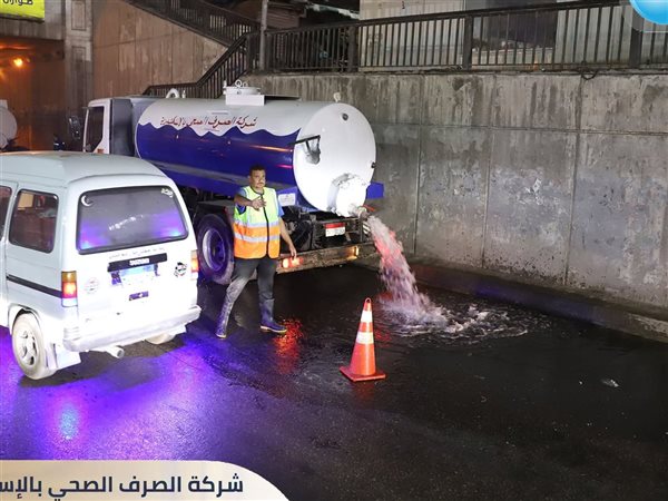 صرف صحي الإسكندرية ينفذ محاكاة ميدانية استعدادًا لموسم الشتاء