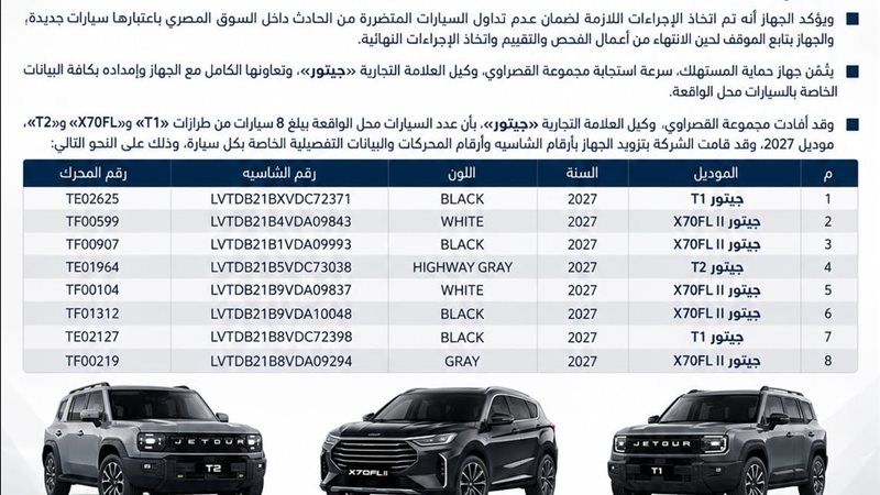 السيارات المتضررة 