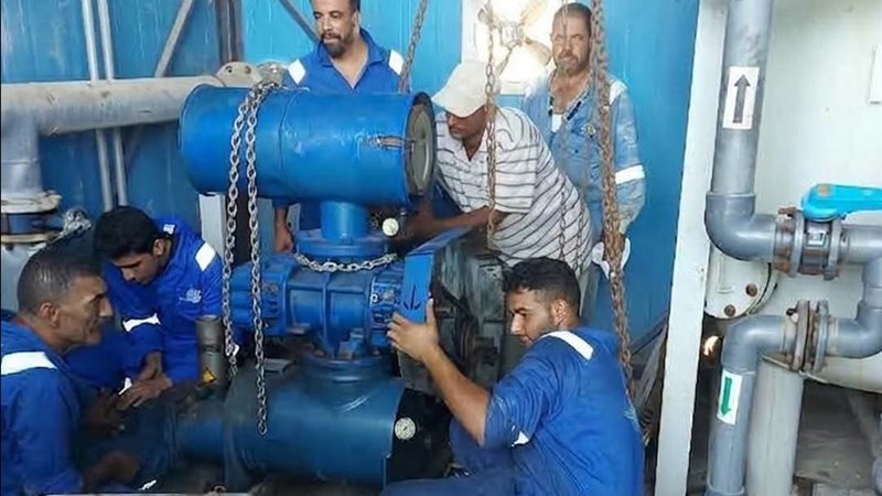 أعمال رفع كفاءة محطة معالجة الرضوان