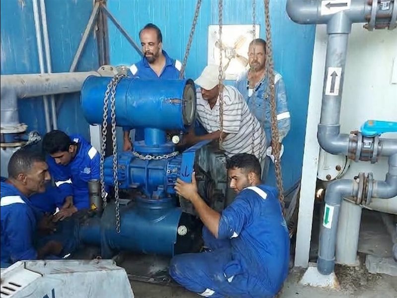 أعمال رفع كفاءة محطة
