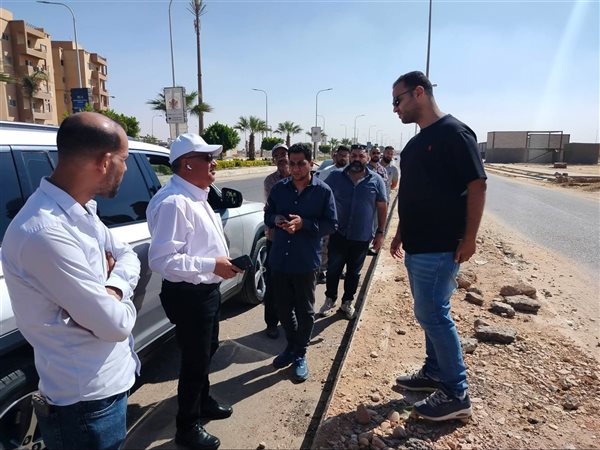 رئيس جهاز حدائق أكتوبر يتابع أعمال التطوير بإمتداد اللوتس ومدخل المدينة ومشروع نيڤيرا