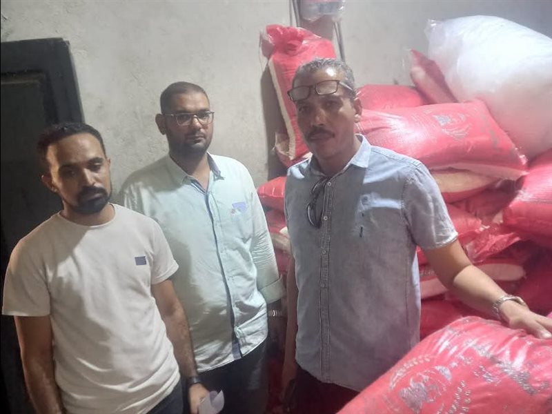 تموين طهطا بمحافظة سوهاج من ضبط 3 أطنان من الأرز مجهول المصد